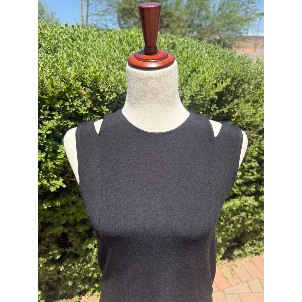 Rag & Bone Black Cutout Shoulder Tank Top Womens Medium M Back Zipper - Picture 2 of 10